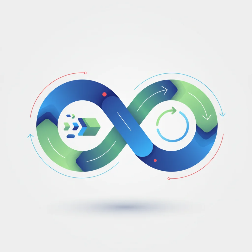 Iterative agile software development cycle illustration