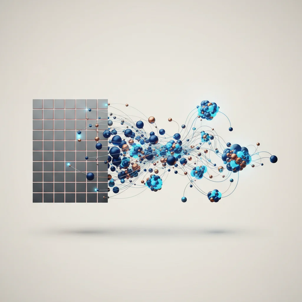 Yapay zeka tabanlı aramalarda konu otoritesinin değişen dinamiklerini simgeleyen modern bir illüstrasyon