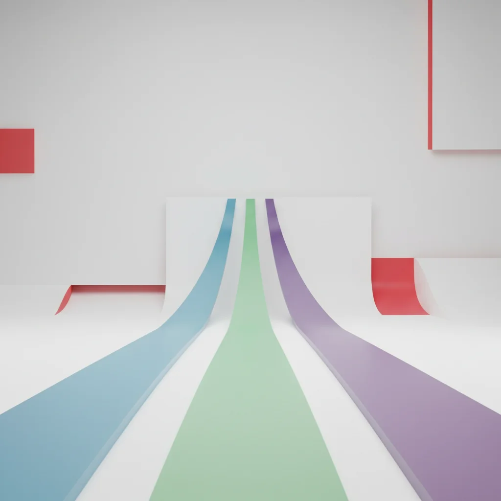 Symbolic editorial illustration of multiple glowing pathways representing different SaaS subscription tiers