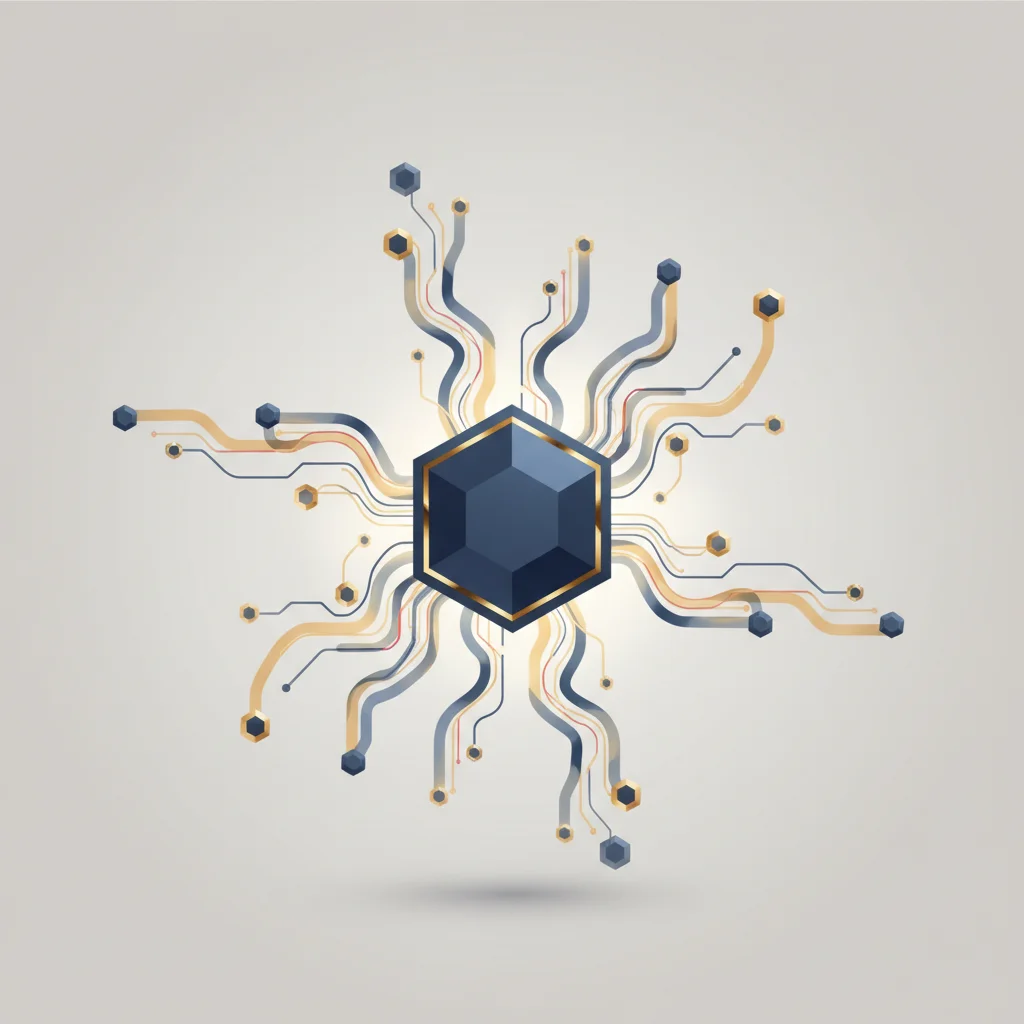 An editorial illustration showing a comparison between structured hub-and-spoke and distributed event-driven systems