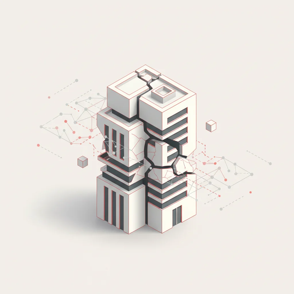 A symbolic editorial illustration depicting the hidden costs and risks associated with corporate data breaches.
