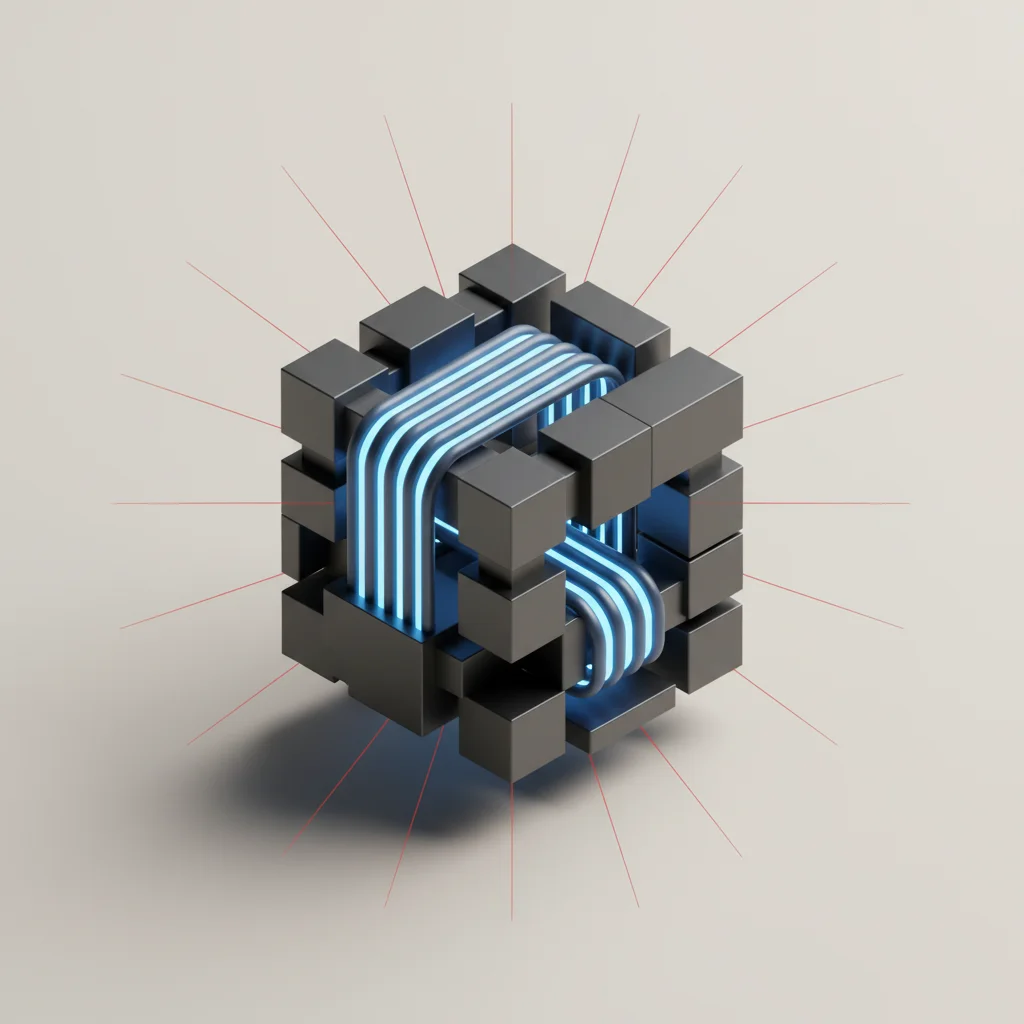 A conceptual illustration of high-performance architecture, showcasing clean technical structures without physical crashes