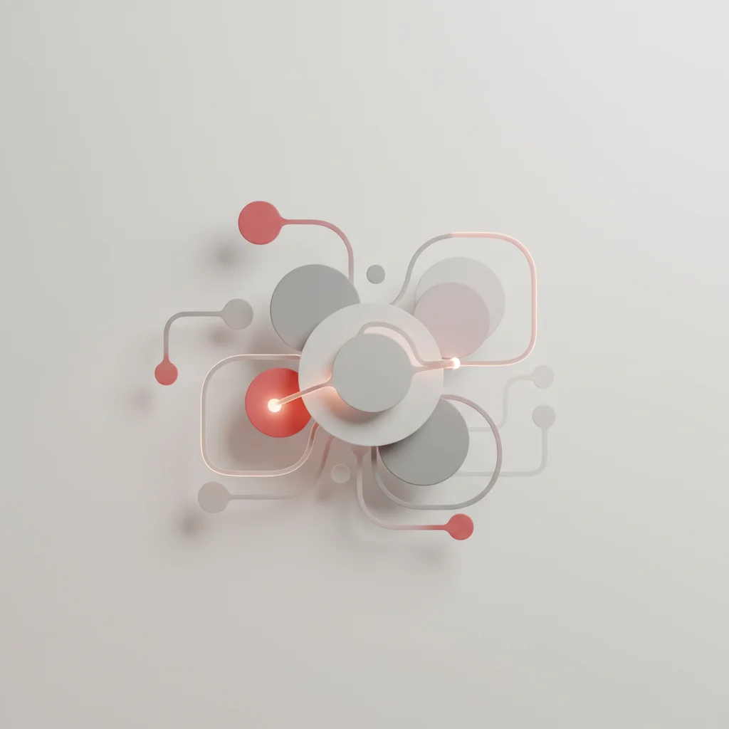 An editorial conceptual graphic representing digital product bundling, connecting nodes, and automated selection.