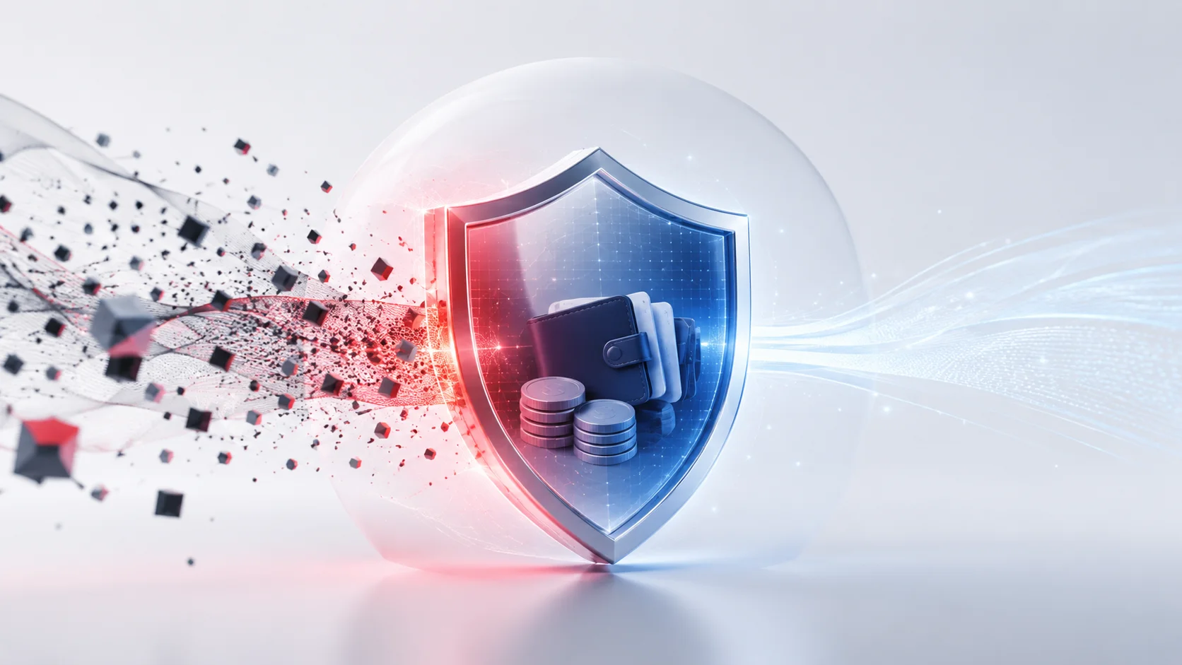 E-ticaret risk yönetimi, dolandırıcılık önleme ve hesap dondurulmalarını simgeleyen siber güvenlik illüstrasyonu