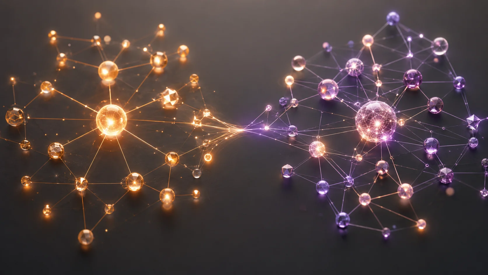 A sleek visualization of interconnected hubs representing different programming paradigms and language families