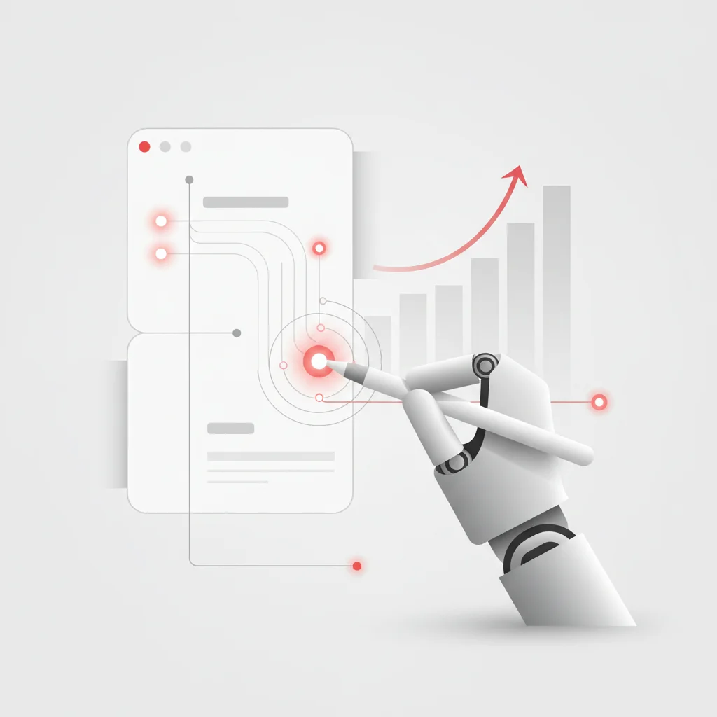 A professional architectural layout showing the connection between frontend engineering and business performance