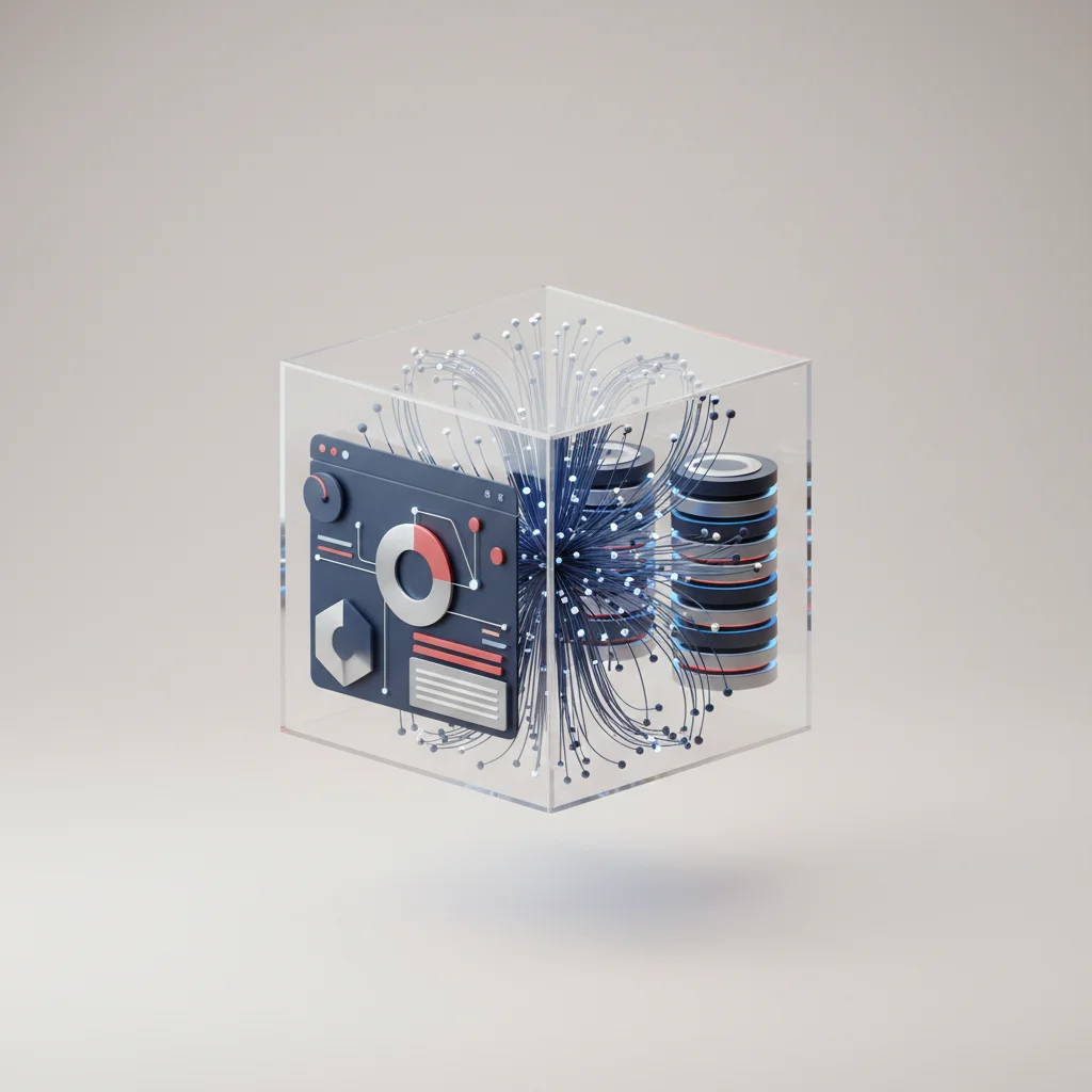 Frontend ve backend katmanlarının birleştiği yazılım mimarisi şeması