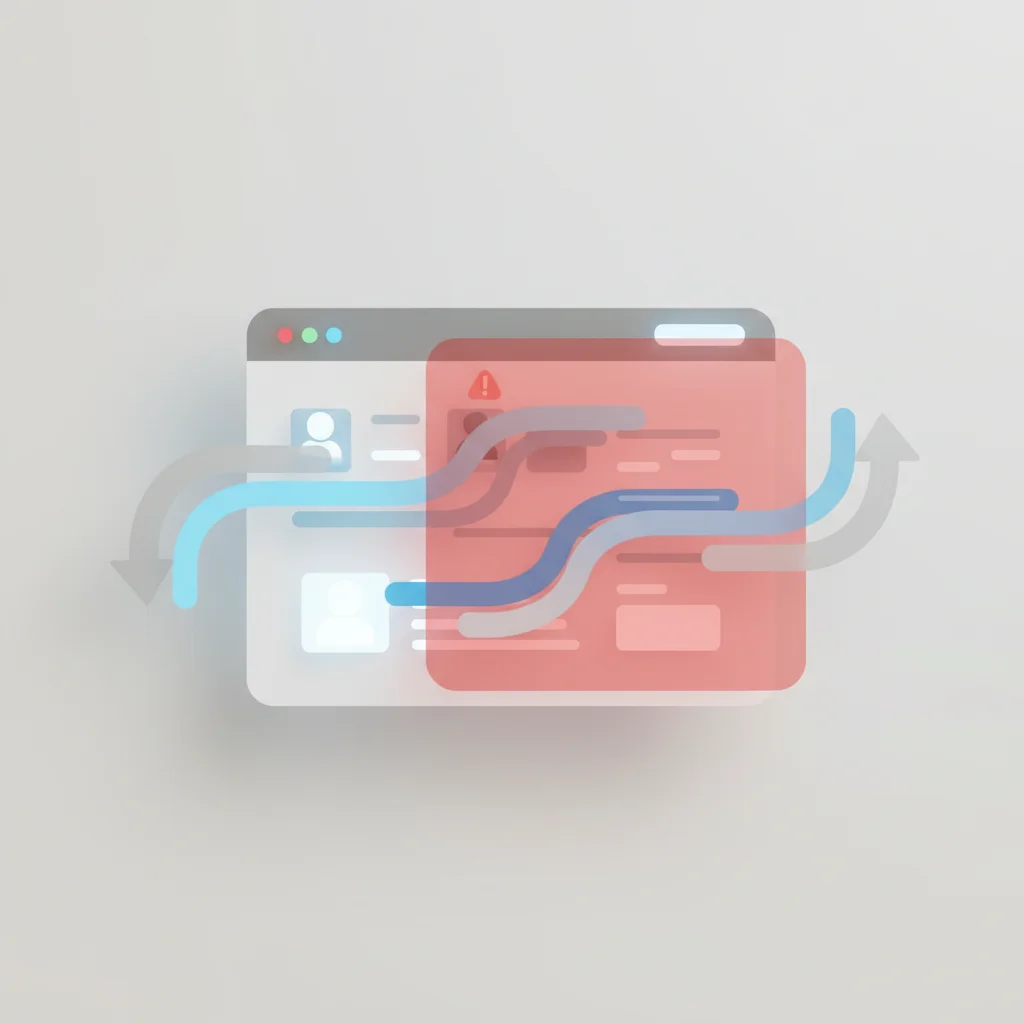 A symbolic editorial illustration showing a digital structure under a protective shield, defending against external algorithmic filters and red alert markers.