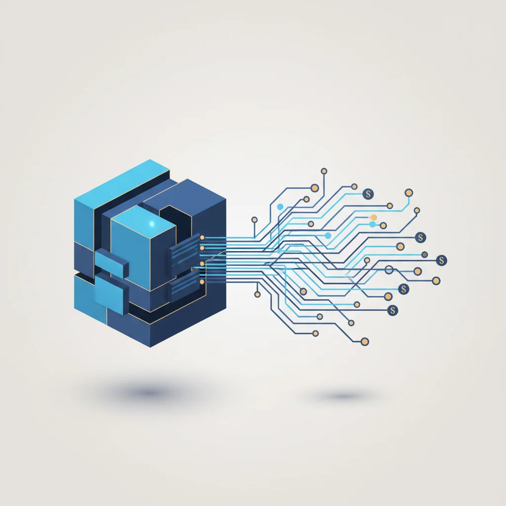 A symbolic editorial illustration showcasing the shift from traditional blue-link search engine listings to a unified generative AI knowledge graph with clear citation nodes.