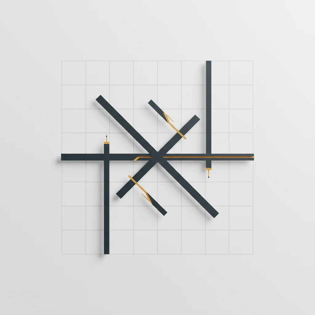 Conceptual editorial art illustrating fragmented pathways and interrupted lines representing operational friction and digital disorganization