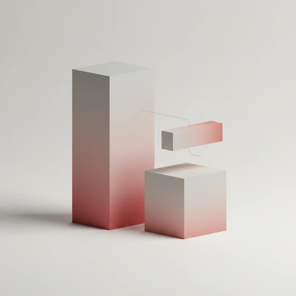 An editorial illustration showing a balanced distribution of color blocks