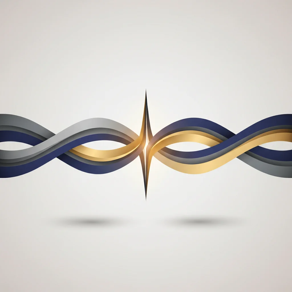 Conceptual editorial rendering of aligned pathways and harmonious messaging symmetry