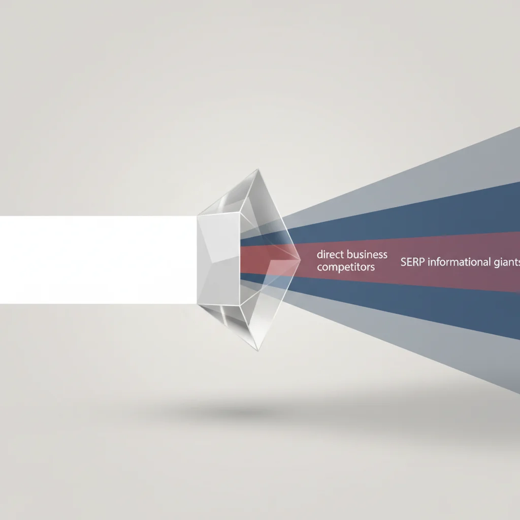 A symbolic illustration showing a filter separating corporate entities from diverse digital entities