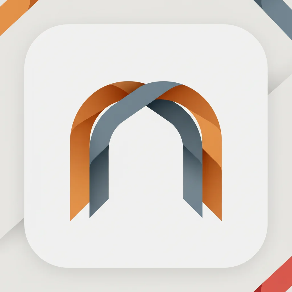 Two abstract shapes overlapping harmoniously to represent collaboration and constructive exchange