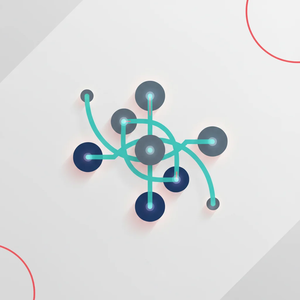 Abstract geometric lines overlapping to symbolize collaborative software review