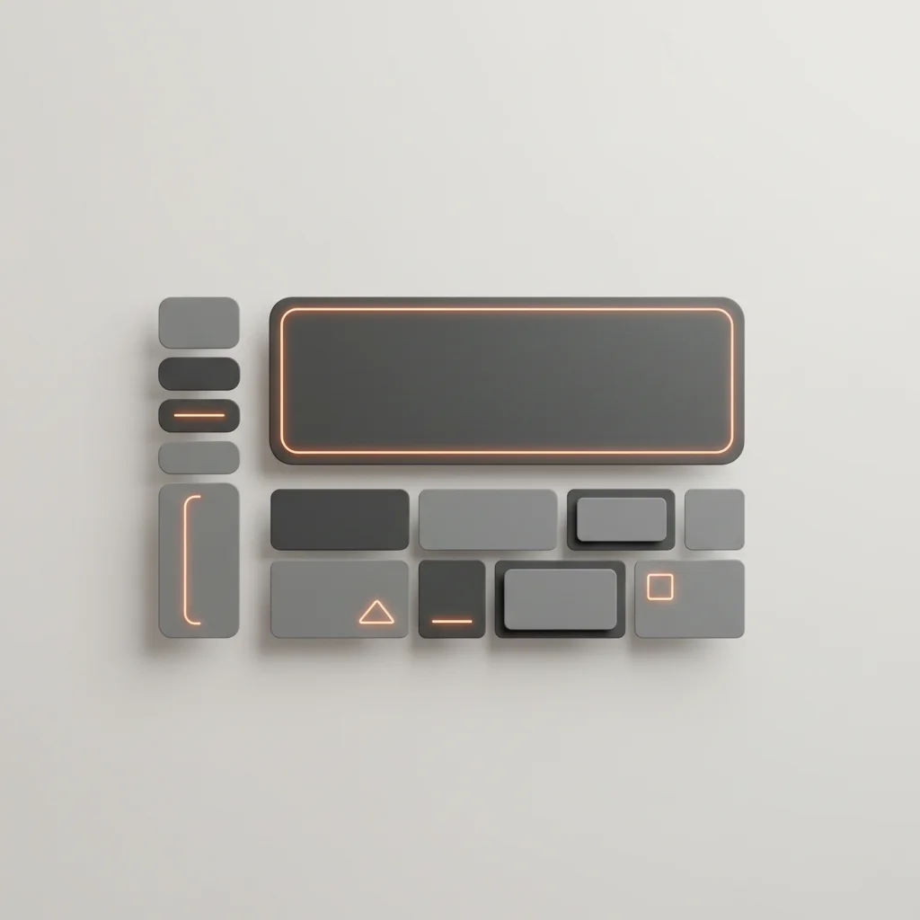 A professional design mockup of a digital brand store showing high-quality layouts and product cards