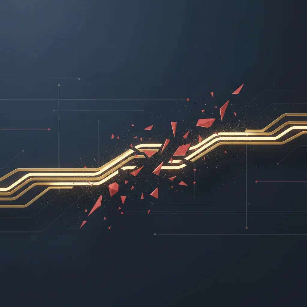 Symbolic editorial illustration showing interconnected digital revenue streams eroding into dispute costs