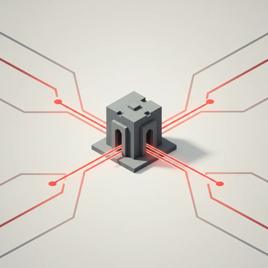 Conceptual editorial art illustrating multiple digital vectors and intercept patterns in online payments