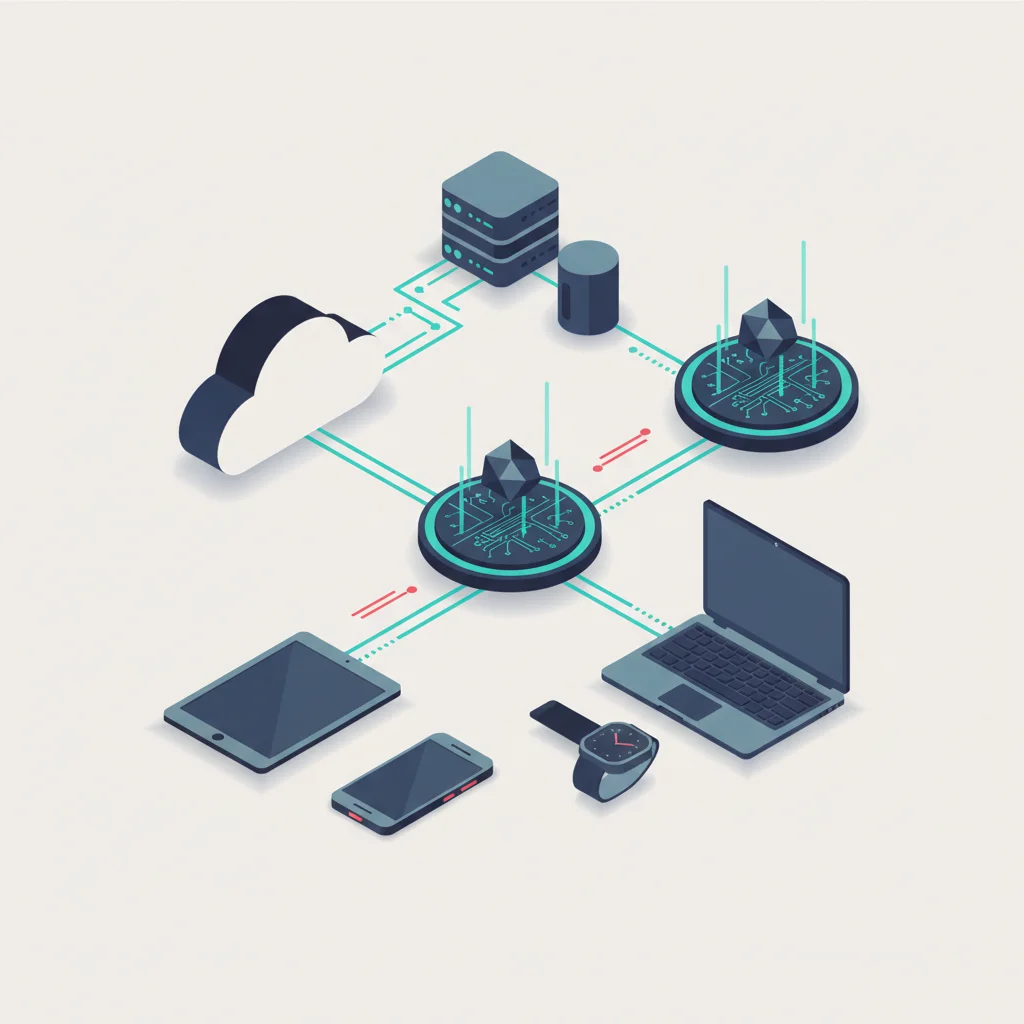 A professional architectural layout illustrating digital file storage, CDN routing, secure access layers, and localized user delivery hubs.