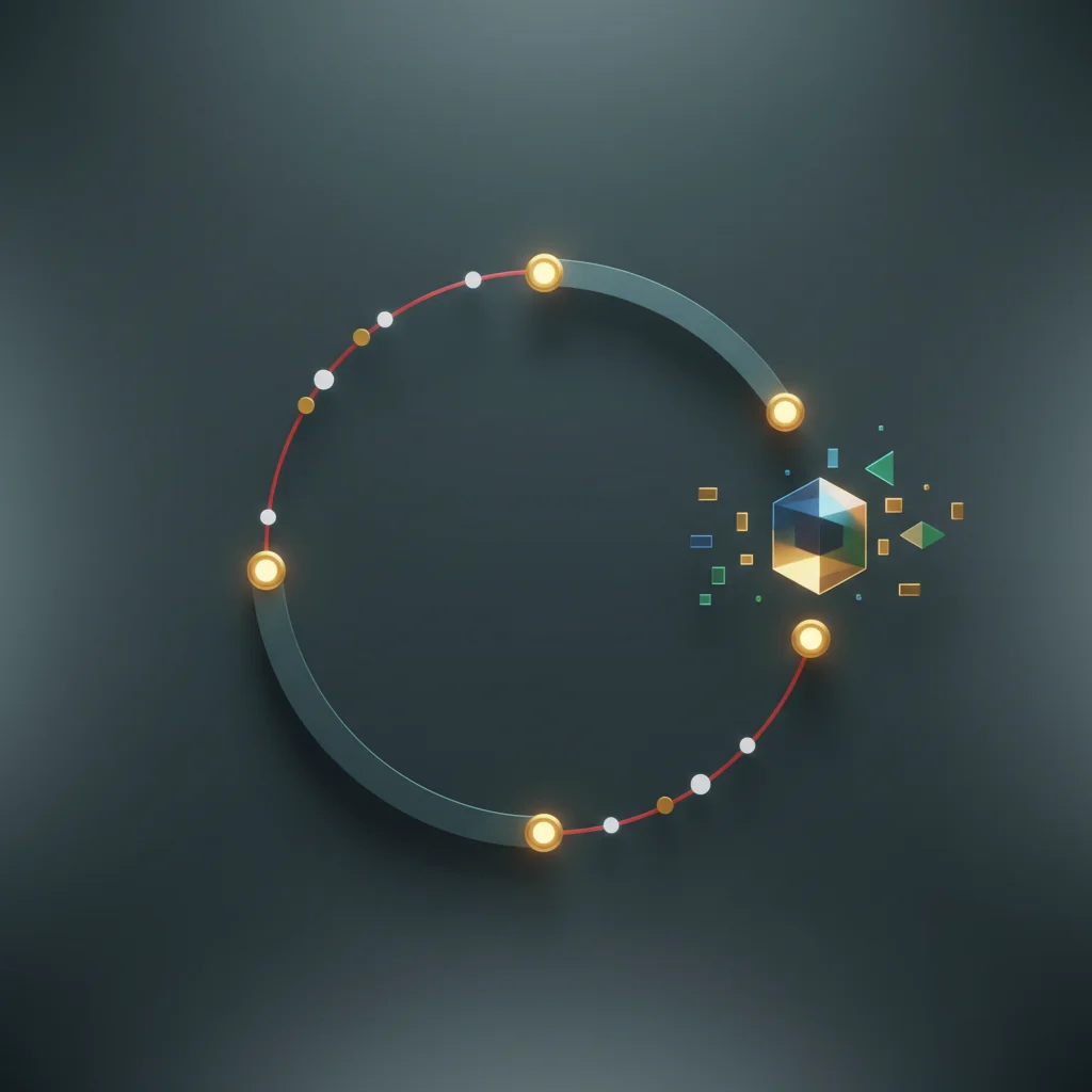 An editorial graphic representing an iterative process of auditing, testing, and refining marketing data.