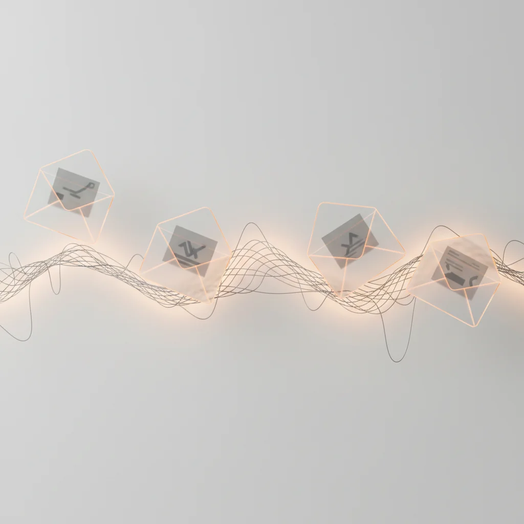 A symbolic editorial illustration depicting exposed data flow and open pathways