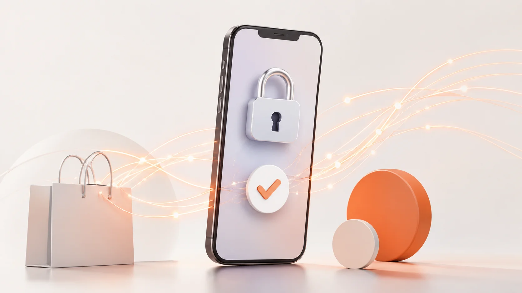 SMS OTP doğrulama ve veri güvenliği aşamalarını gösteren modern kavramsal görsel