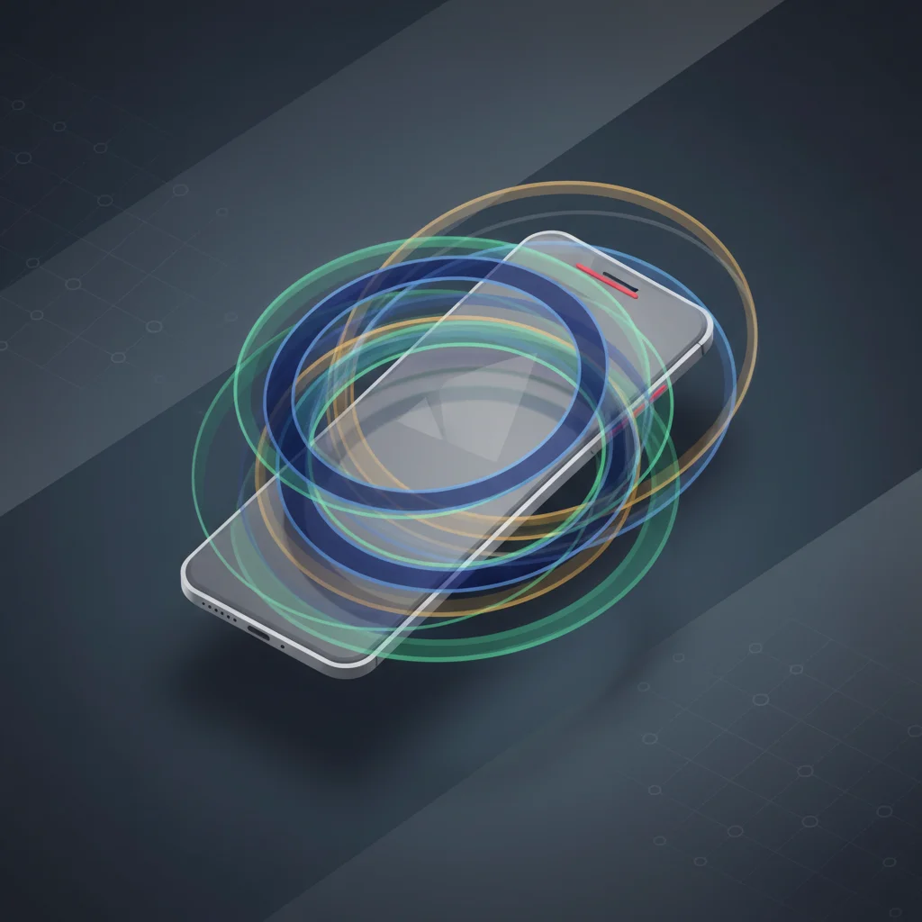 An isometric abstract representation of multi-layered security shields surrounding a mobile phone, showing step-by-step protection.