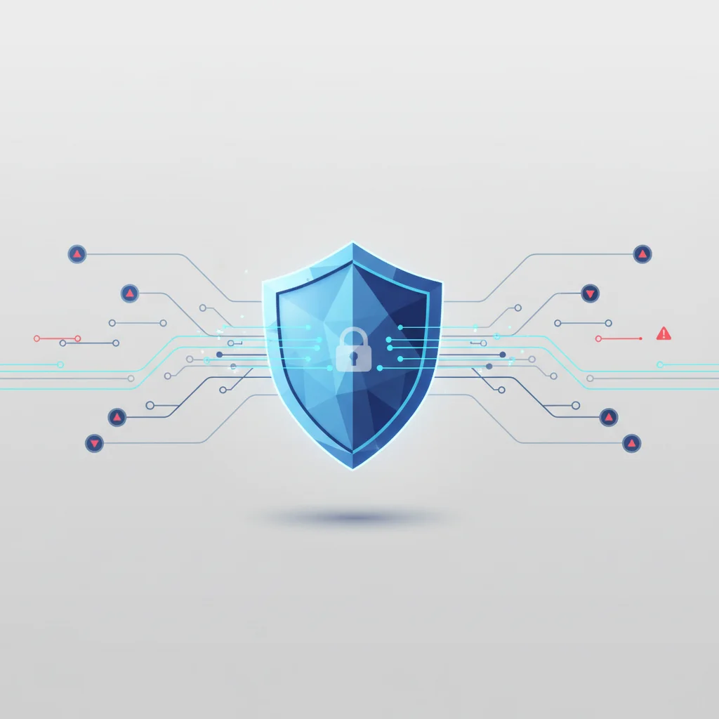 Kurumsal no-code otomasyonlarda veri güvenliği, KVKK/GDPR ve Shadow IT denetimini simgeleyen görsel