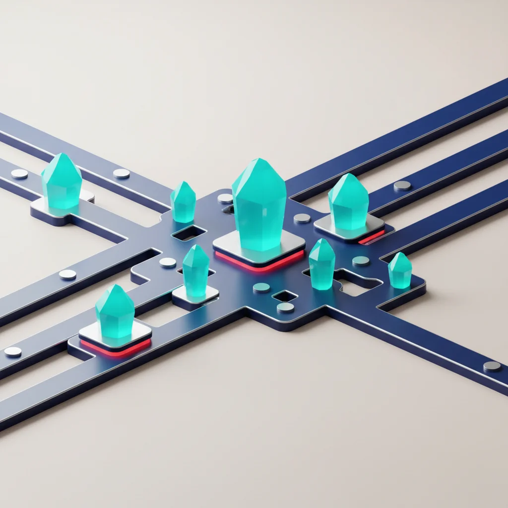 Abstract visual representing enterprise technology integration and model selection pathways