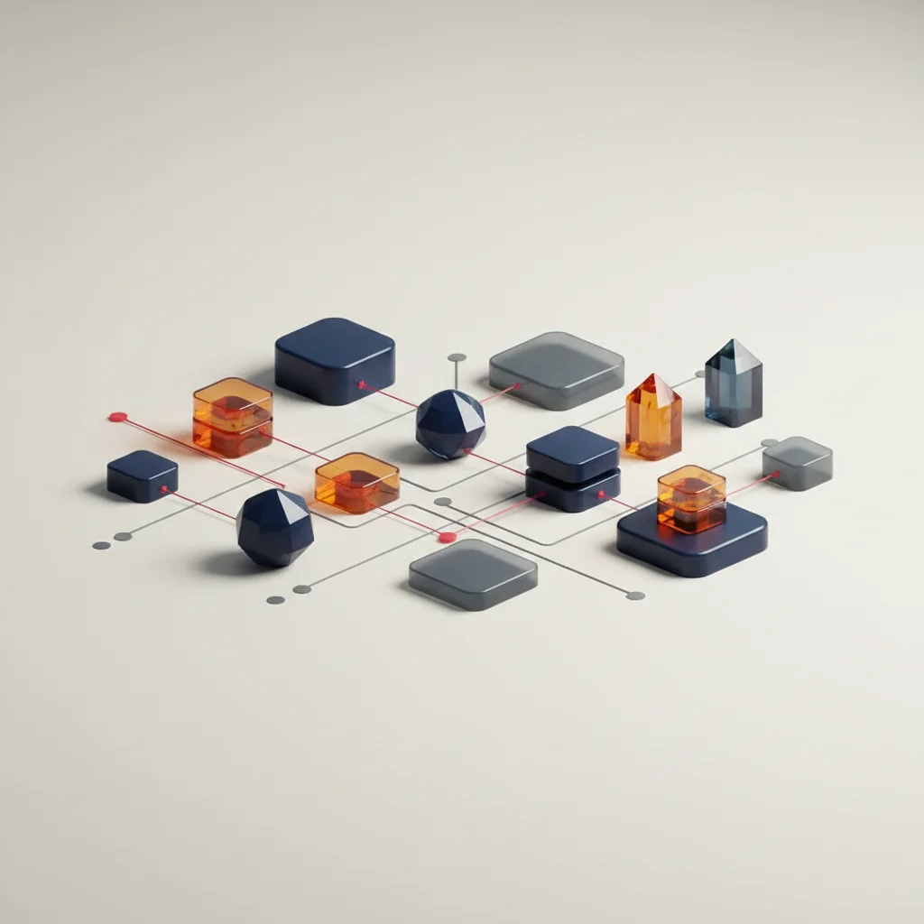 Minimalist visual representation of sovereign data architecture and transparent open-source language models
