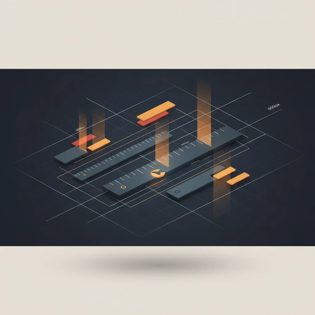 A professional design metric visualization showing the limits of SERP display zones