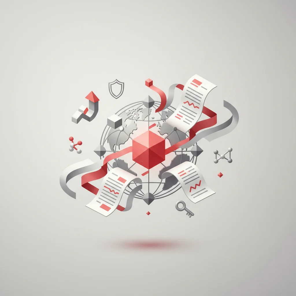 A professional editorial illustration showing various mathematical growth curves on a clean grid representing algorithmic complexity and scaling