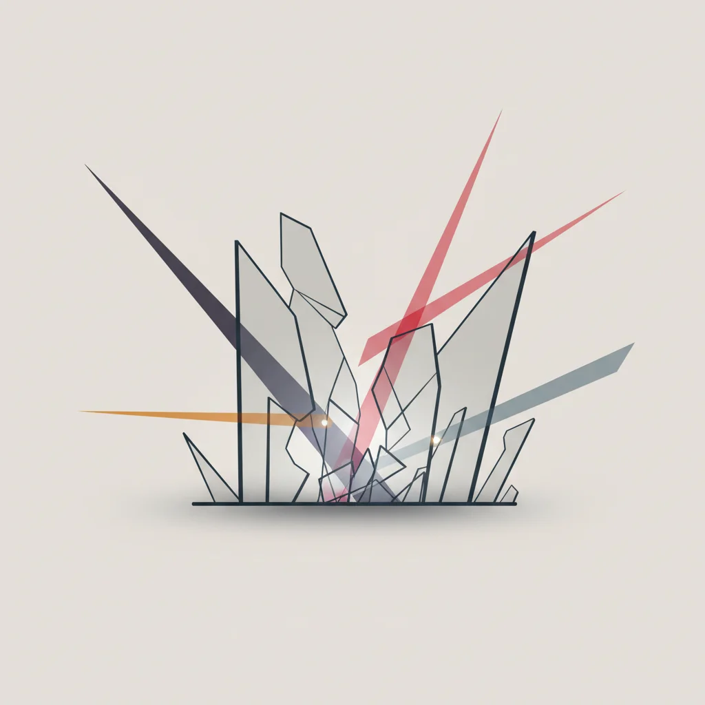 Symbolic illustration depicting structural instability, divergence, and data distortion risks