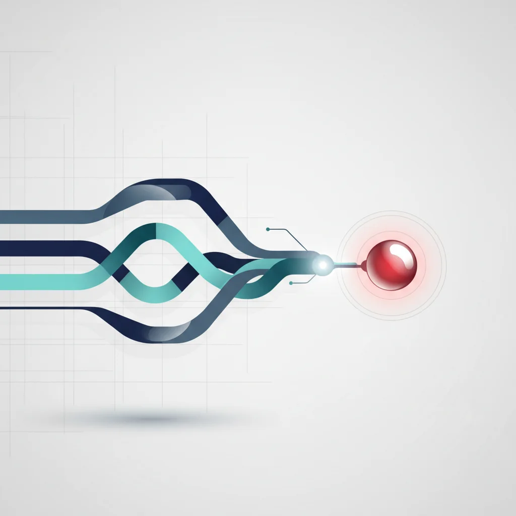Symbolic editorial illustration representing web design usability testing and behavioral observation