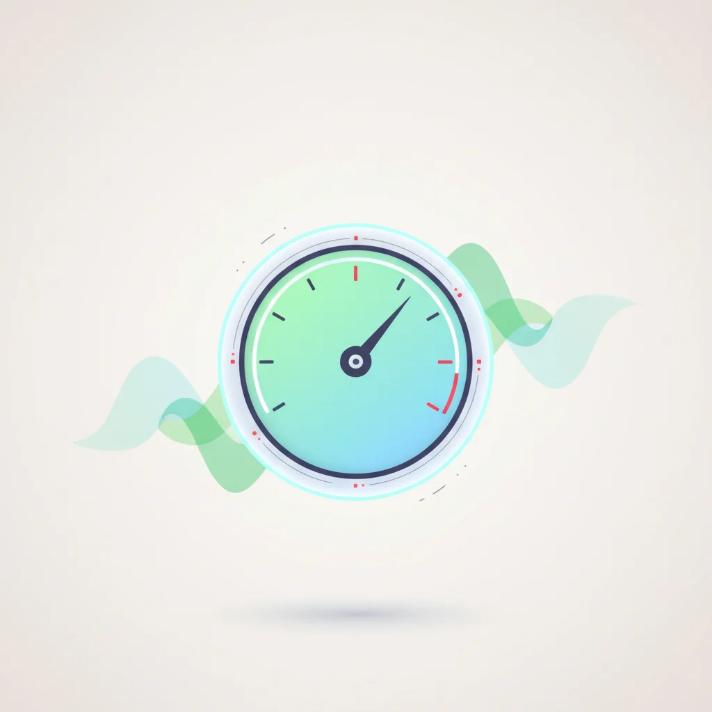 A symbolic editorial illustration showing a high percentage target meter nearing 100%, representing stability and reliability.