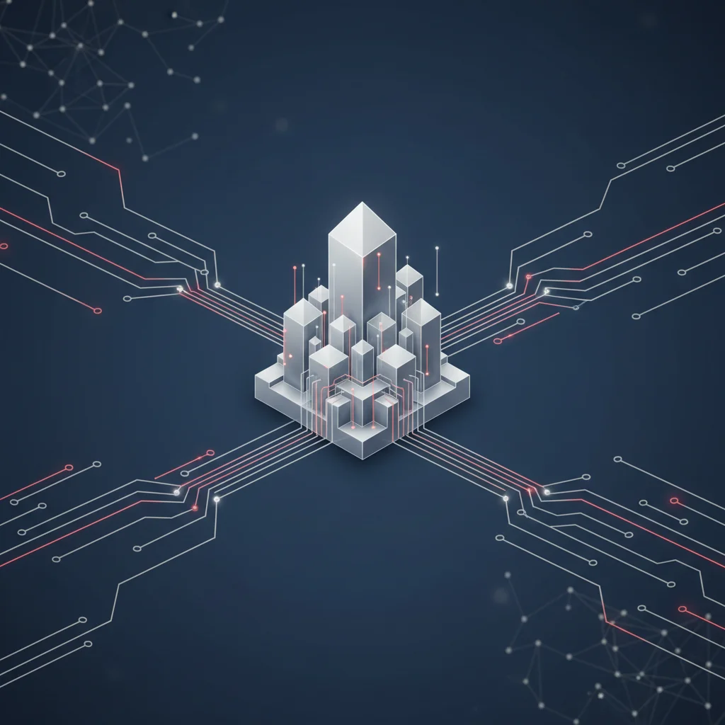A professional and clean symbolic illustration showing various streams of structured digital data and websites converging into a single, cohesive glowing matrix of unified knowledge.