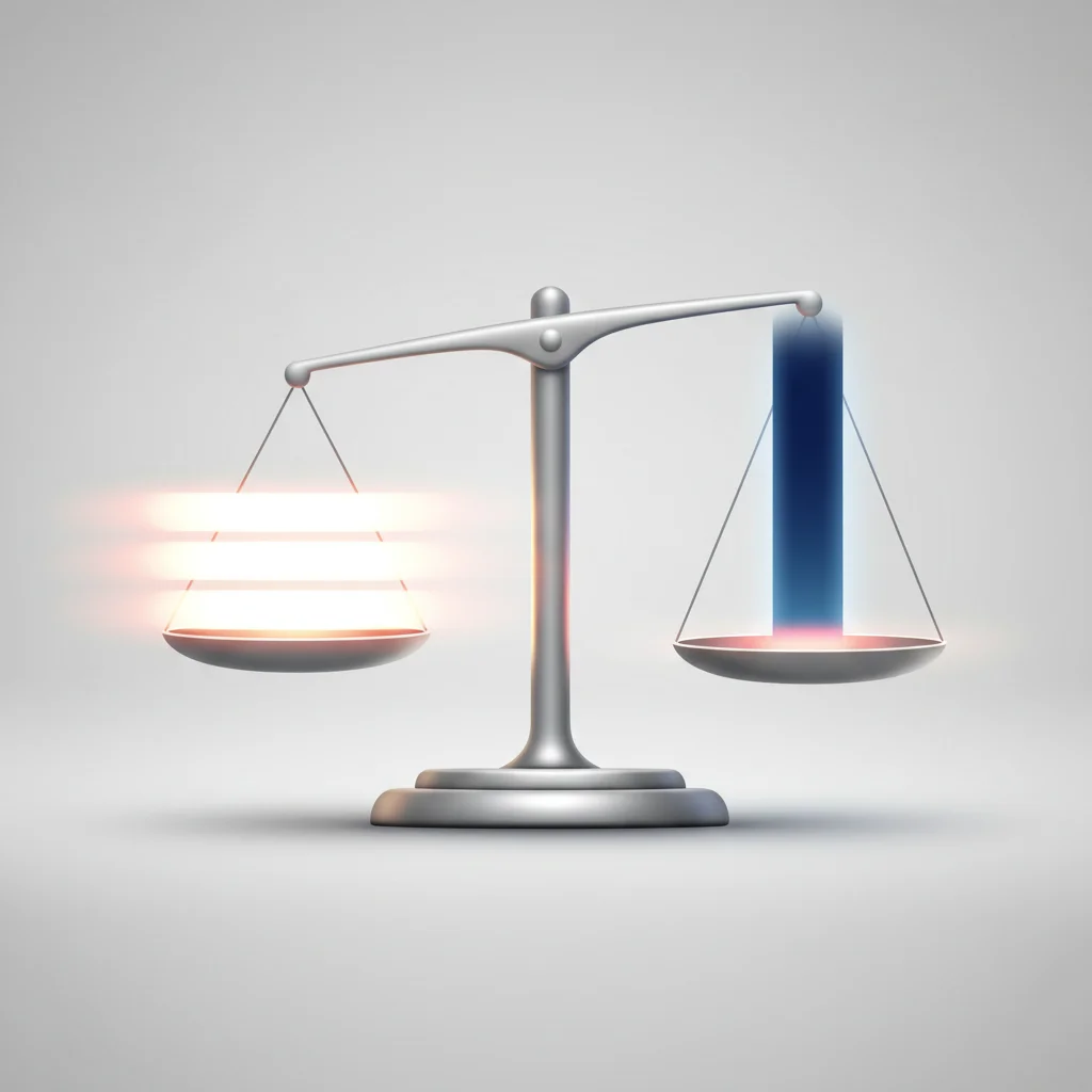 A professional graphic representing the cognitive balance between wide technical breadth and deep technical depth
