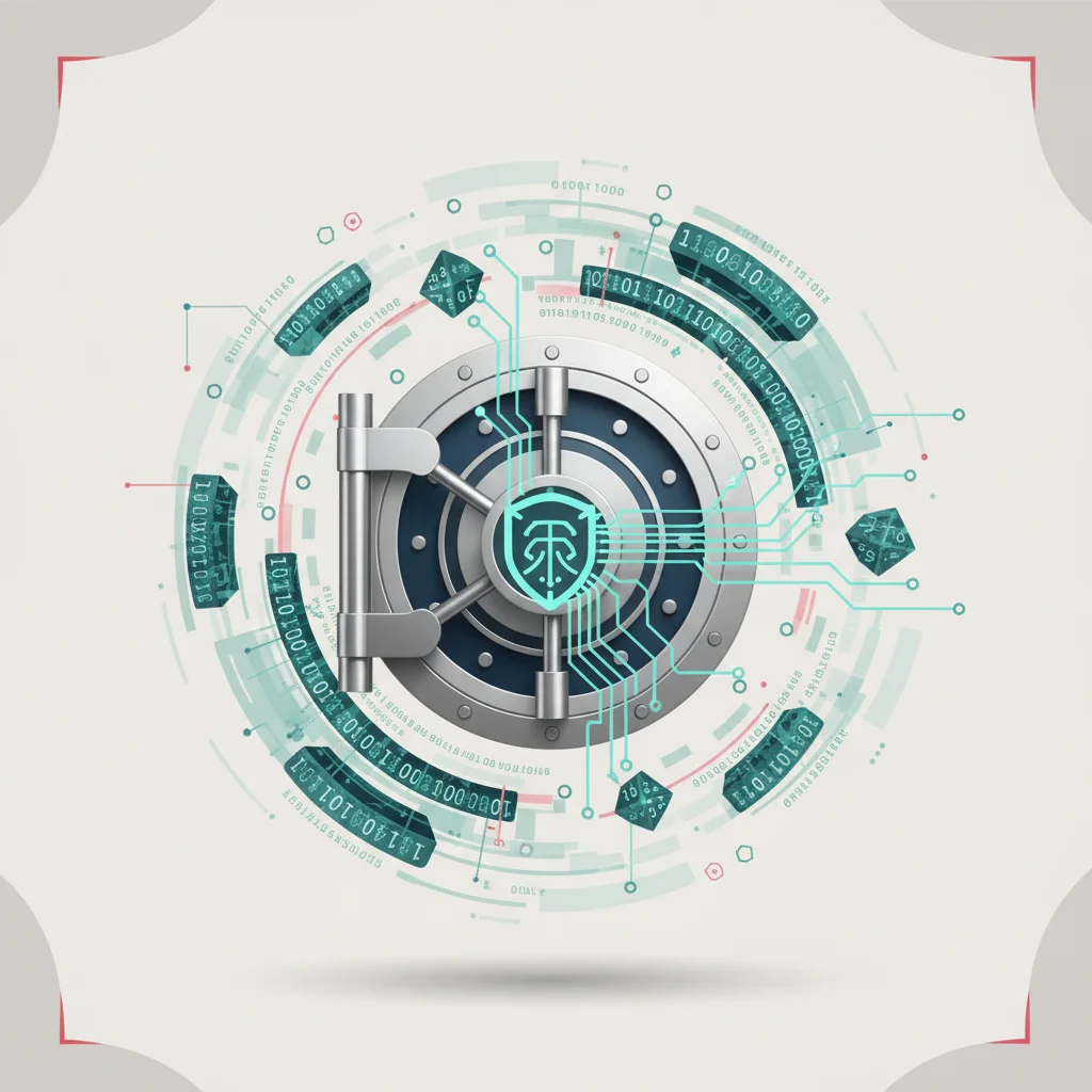 A symbolic visual depicting a massive grid of lock combinations being analyzed by a digital scanner
