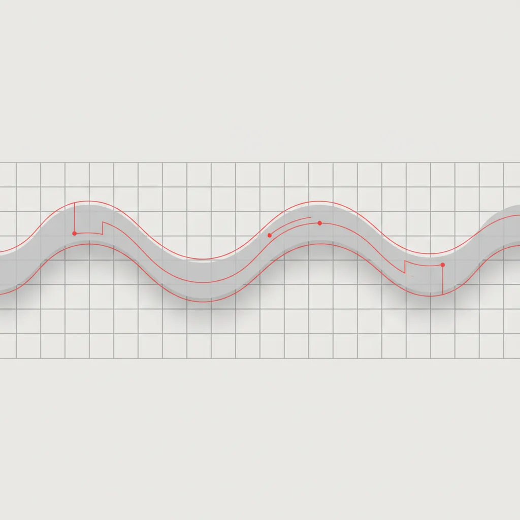 A symbolic visual abstraction of CSS Grid (two-dimensional grid lines) and Flexbox (one-dimensional flexible tracks) working harmoniously.