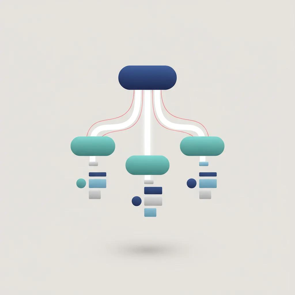Abstract visualization of URL structure showing top-level domain, root domain, and subdomain