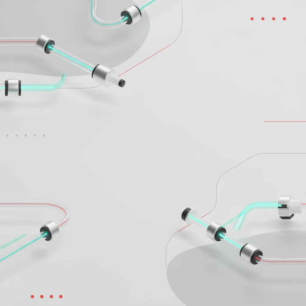 An editorial illustration of structured information flow, showcasing rapid data ingestion and indexing pathways in a clean tech environment.