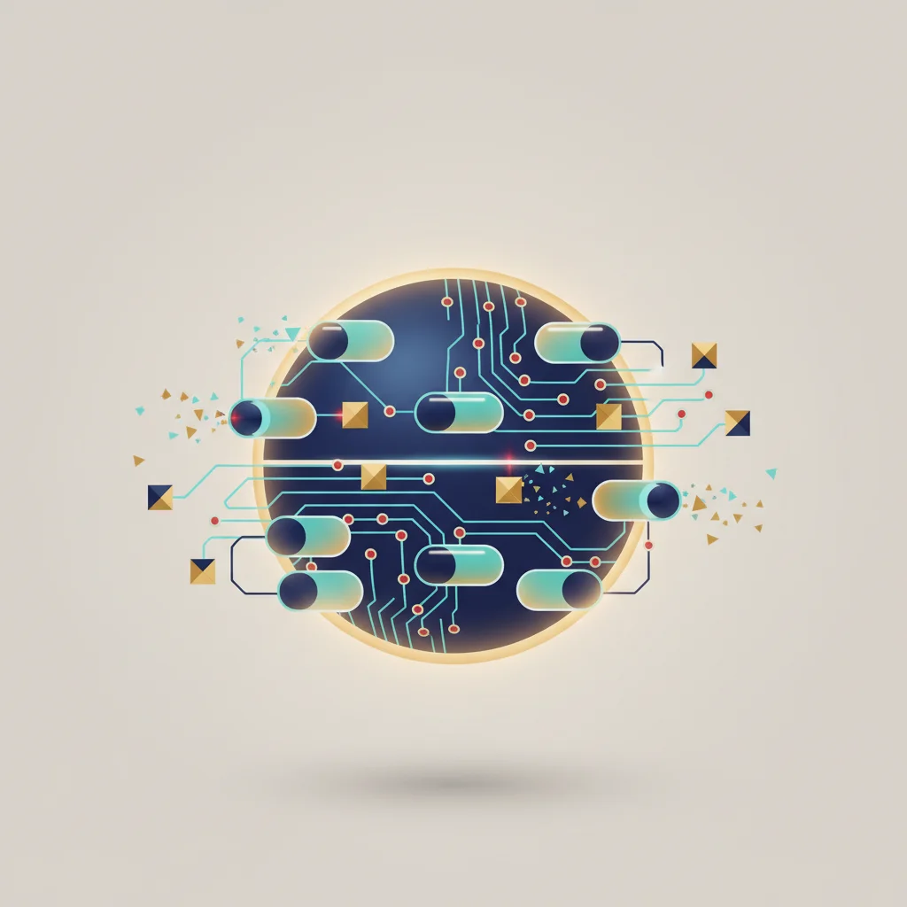 A symbolic technical visualization of a lightweight V8 isolate executing code instantly inside a global network point of presence.