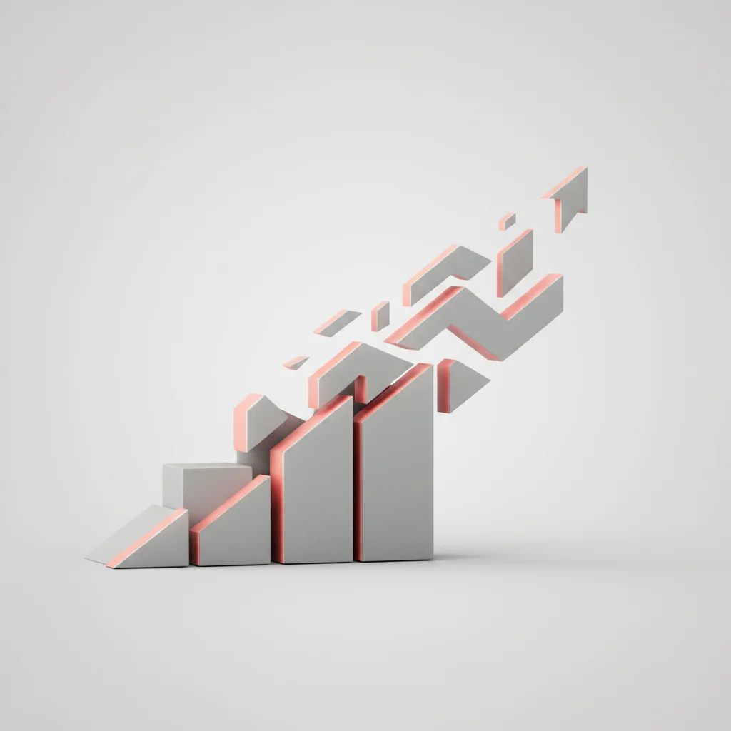 A professional graphic showing contrasting shapes that represent technical friction and learning progression