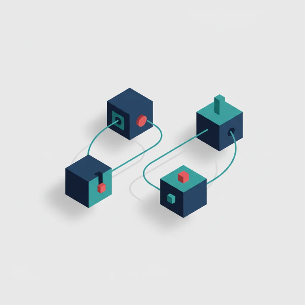 A minimalist, structured diagram illustrating mathematical function mapping inputs to outputs