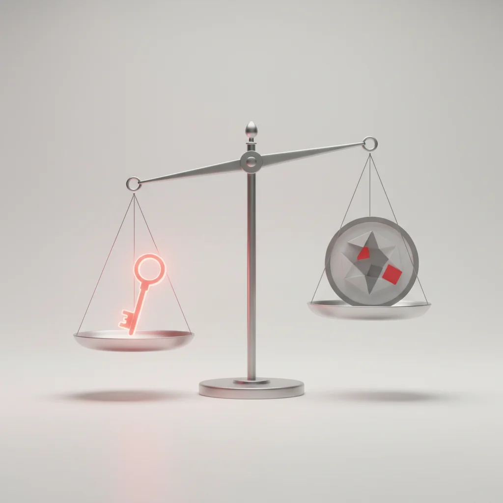 A symbolic visual depicting a decision point between digital recovery paths and financial assets