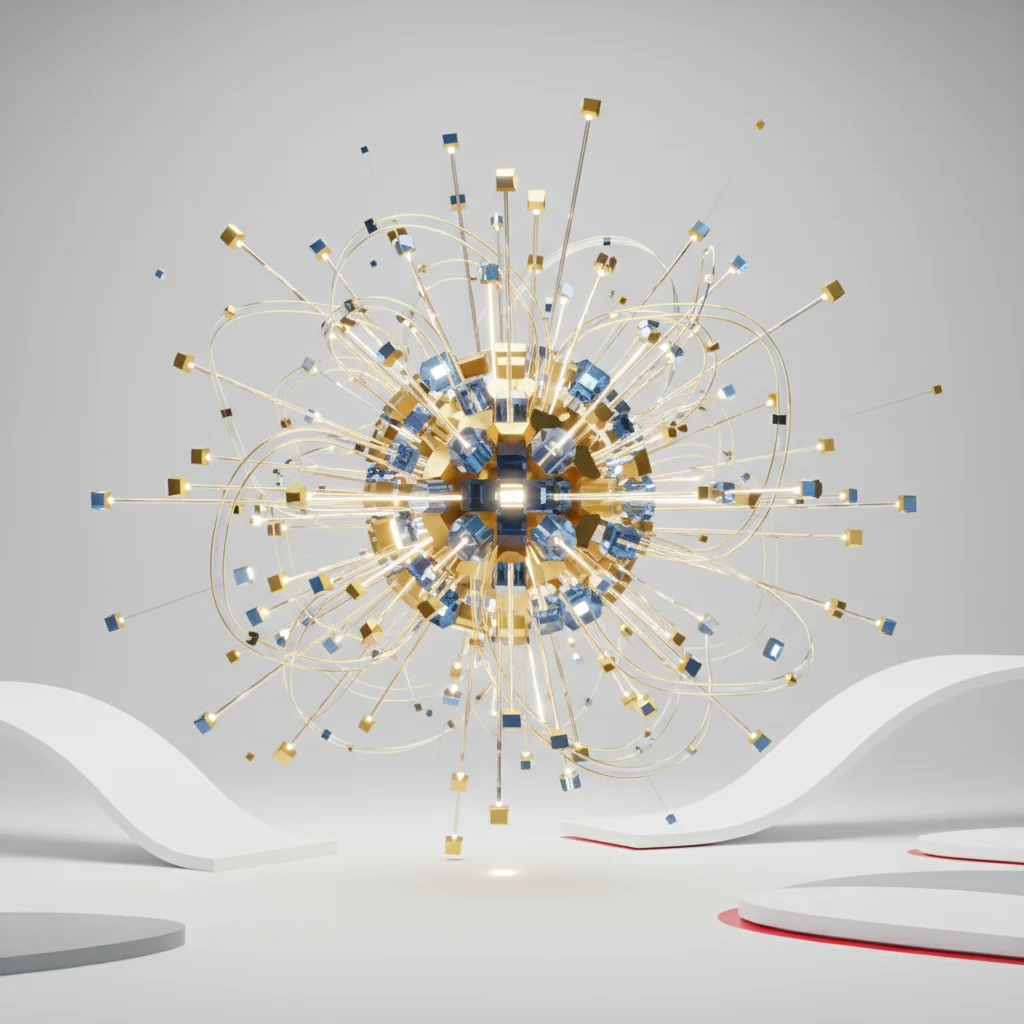 A symbolic editorial illustration of interconnecting global nodes representing enterprise scalability
