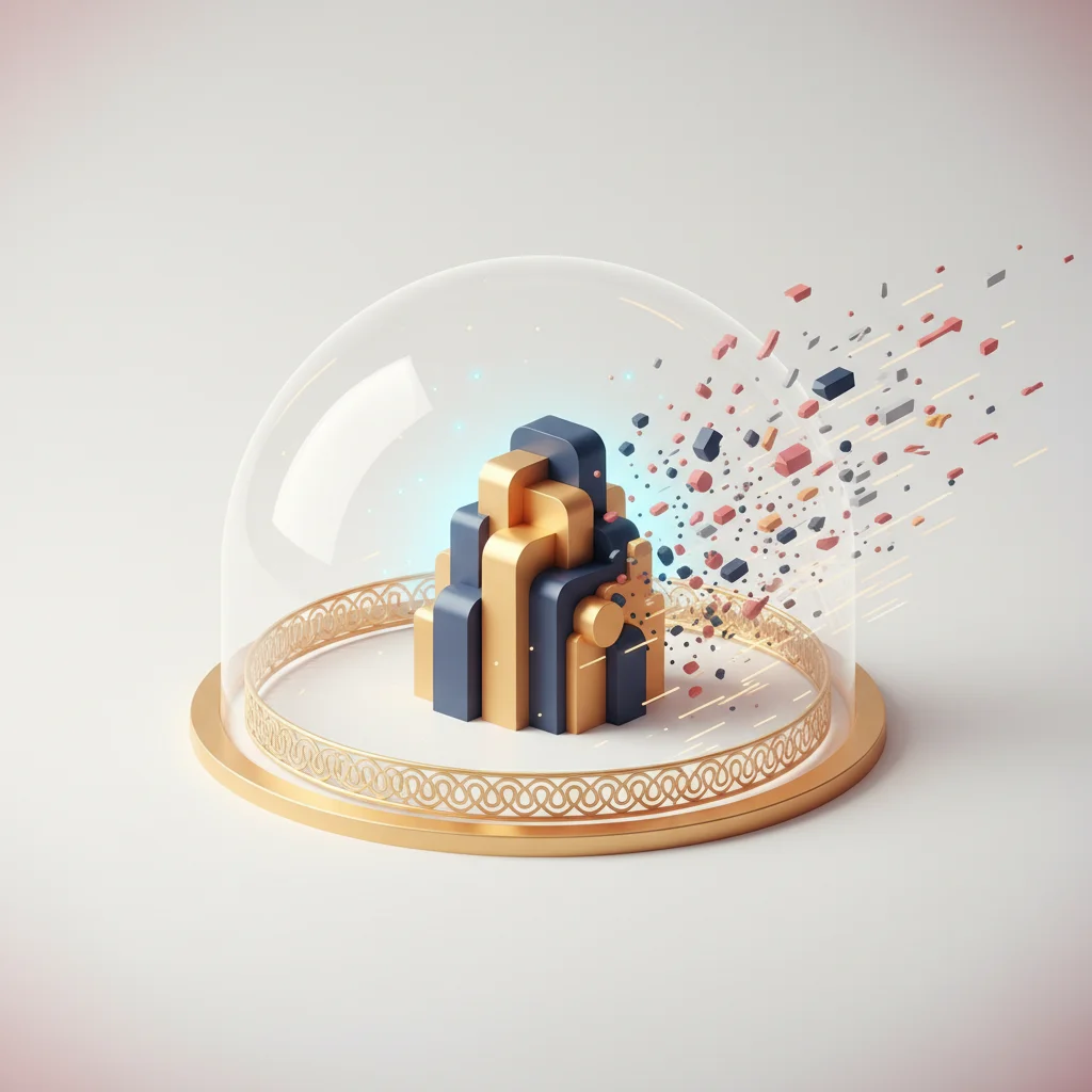 A conceptual illustration highlighting a protective boundary and clean compliance, avoiding system errors or structured data penalties.
