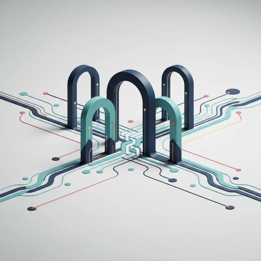 Symbolic editorial illustration depicting global interconnected web standards and inclusive digital architecture