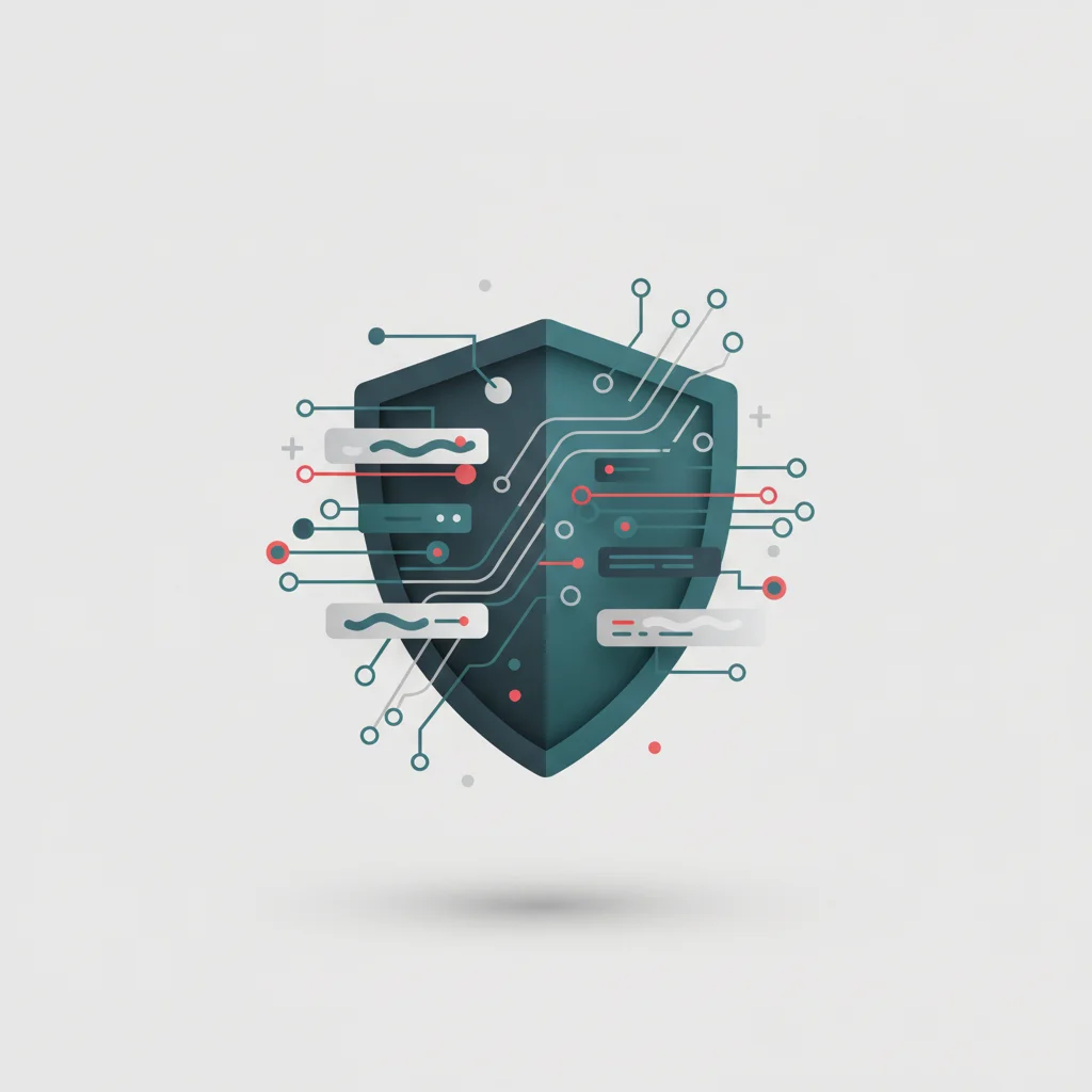 An editorial graphic displaying a key icon, lock vectors, and firewall configurations guarding web server access.