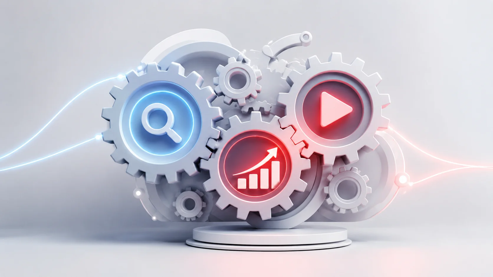 Arama optimizasyonu, tıklama oranı ve algoritma mekanizması illüstrasyonu